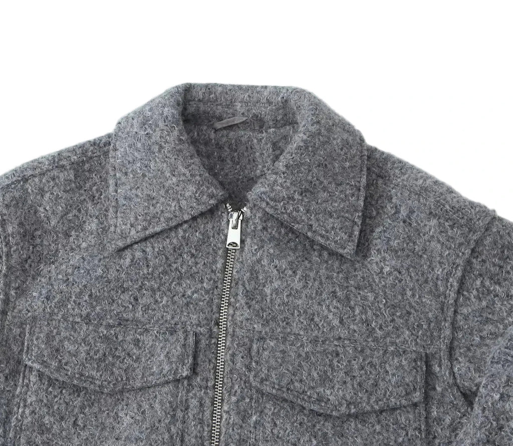 Beloure Woolen Short Jacket Polo