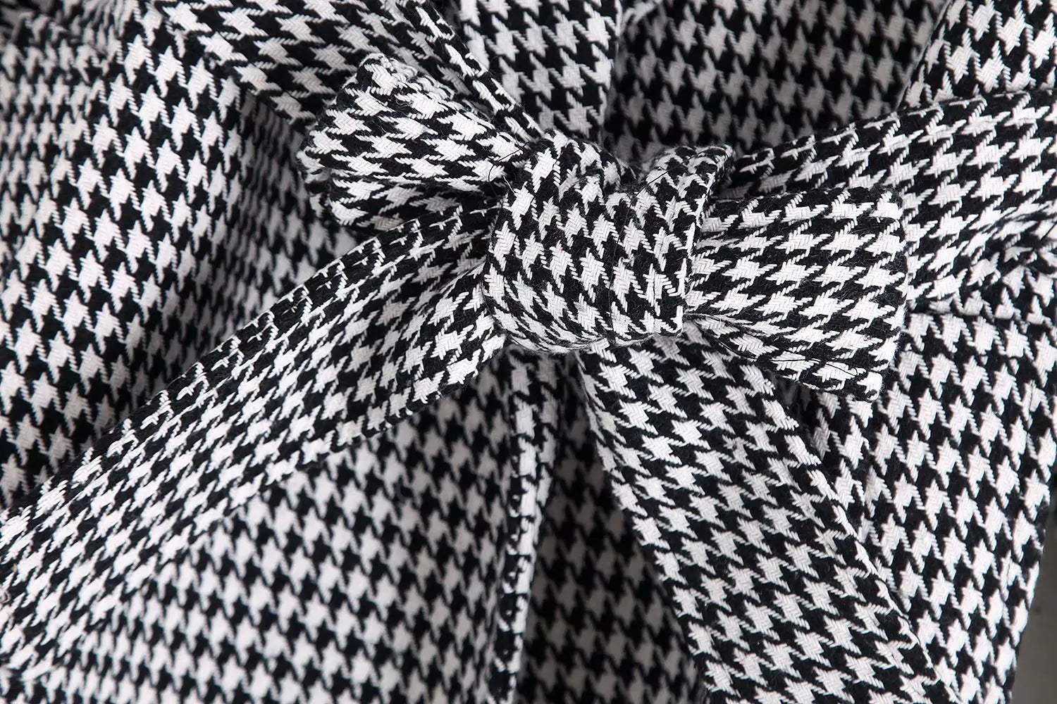 Beloure Houndstooth Long Coat