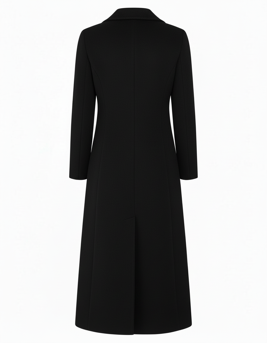 Beloure Woolen Long Coat Lapel