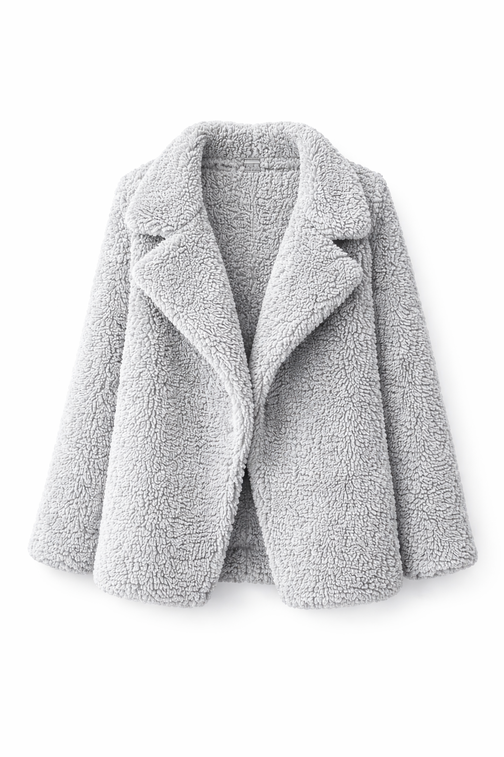 Beloure Plush Winter Coat Lapel Design