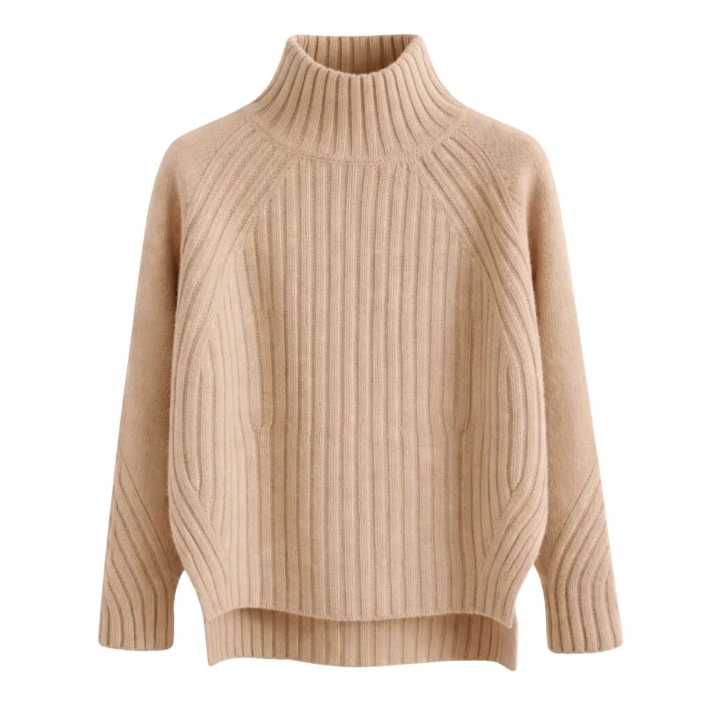 Beloure Turtleneck Pullover Long-Sleeved Sweater