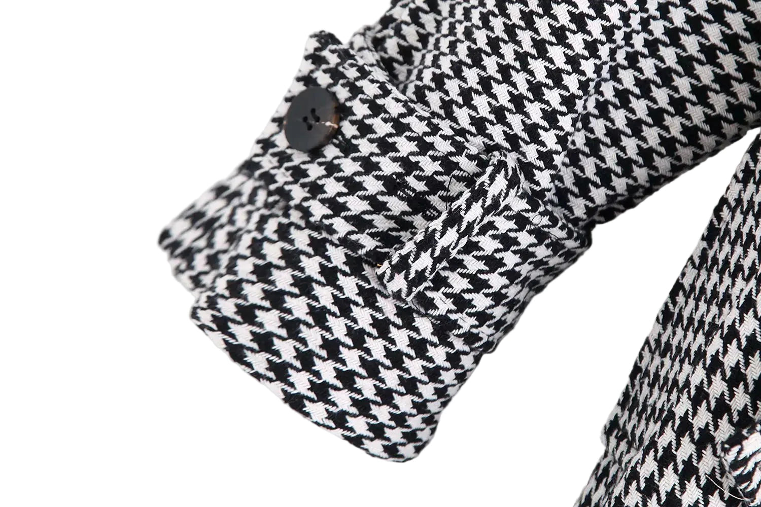 Beloure Houndstooth Long Coat