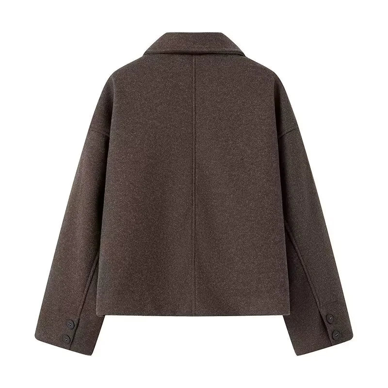 Beloure Square Collar Short Coat