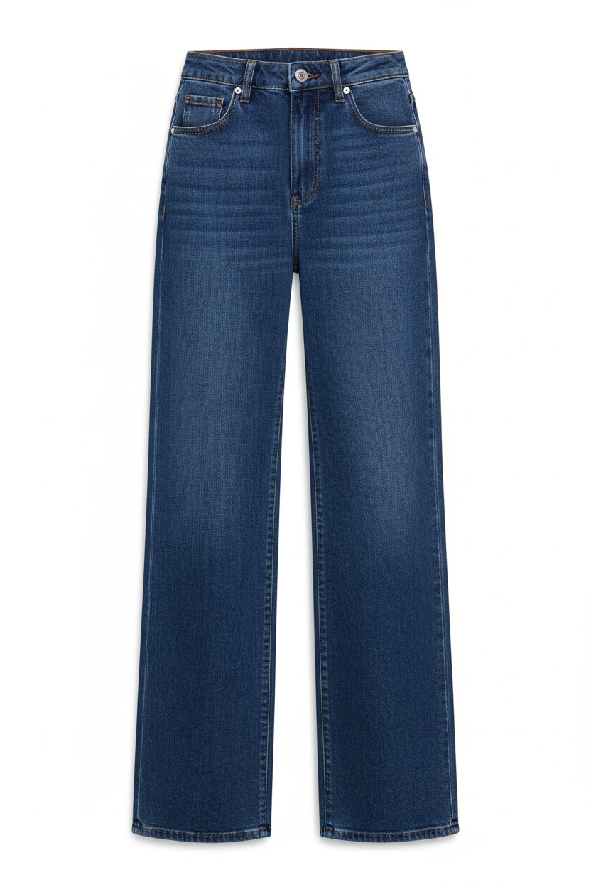 Beloure High Waist Wide Retro Jeans