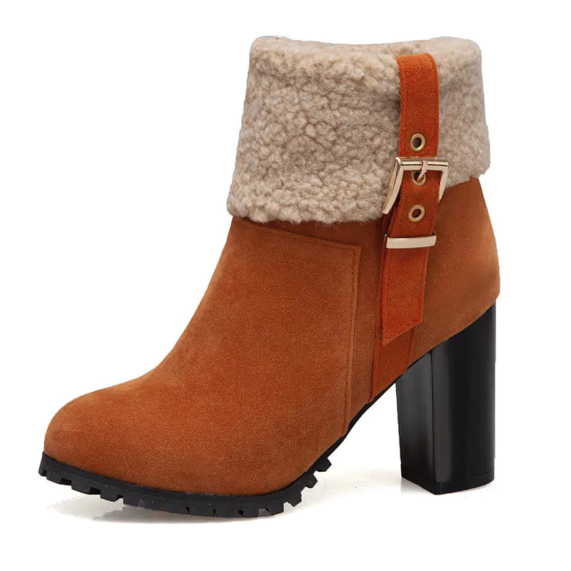 Beloure Snow Boots with Lamb Fur