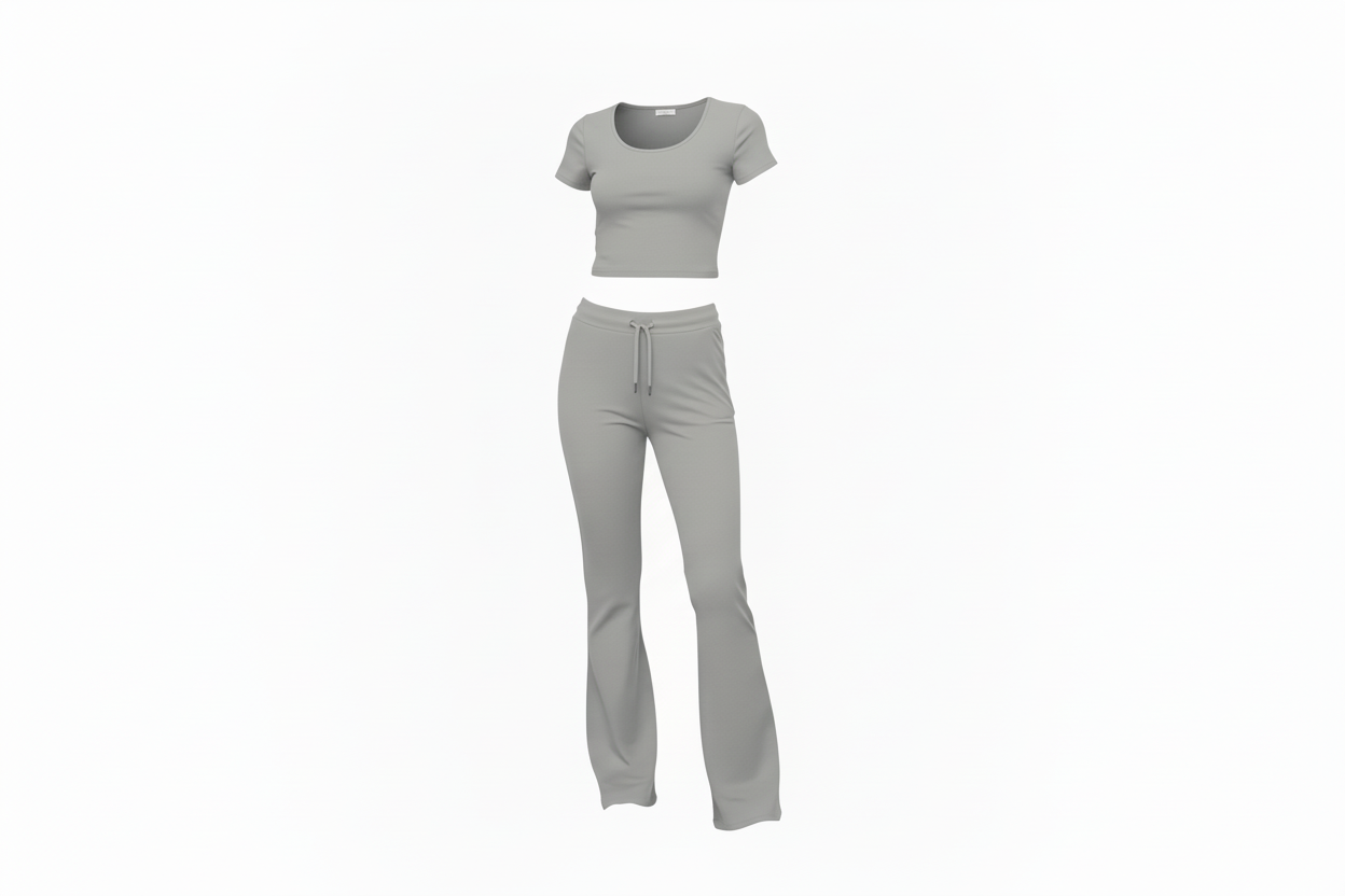 Beloure Solid Color T-shirt Casual Pants Suit