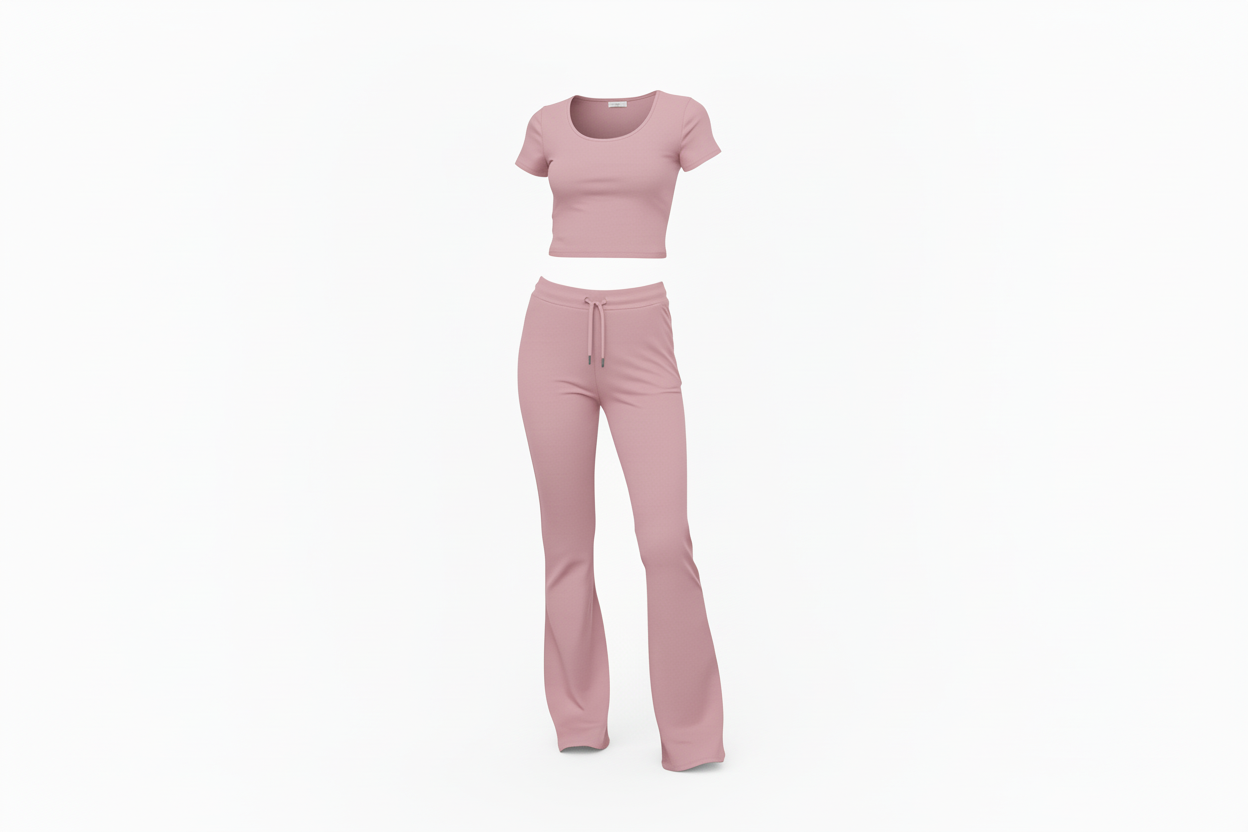 Beloure Solid Color T-shirt Casual Pants Suit