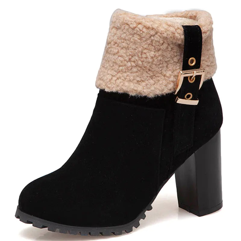 Beloure Snow Boots with Lamb Fur