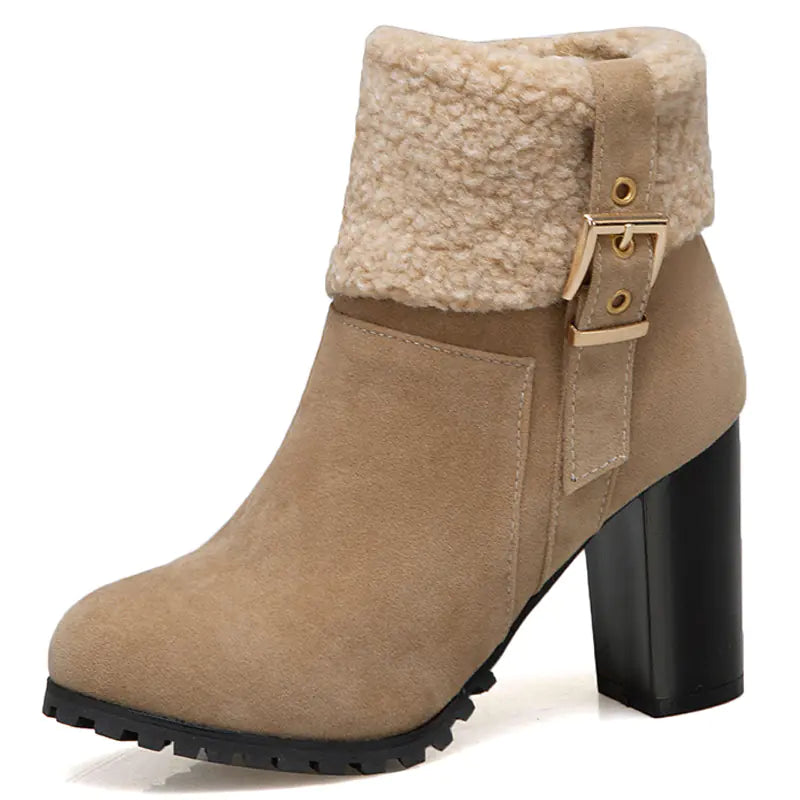 Beloure Snow Boots with Lamb Fur